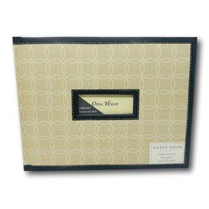 Hallmark Guest Book Multi Occasion Tan with Black Open House Party Memorial Vaca
